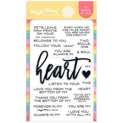 Waffle Flower Crafts Clear Stamps - Oversized Heart
